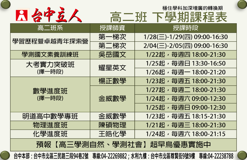 【114高二】學測實力突破班